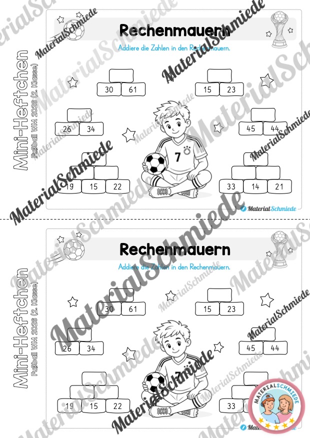 Fußball WM 2026: Mini-Heft - 2. Klasse (Arbeitsblatt 03)