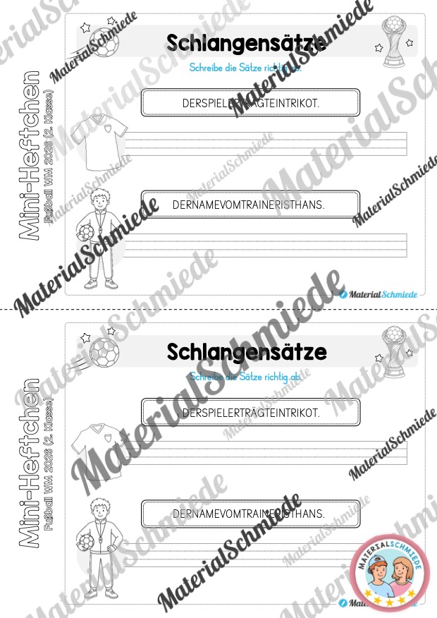 Fußball WM 2026: Mini-Heft - 2. Klasse (Arbeitsblatt 05)