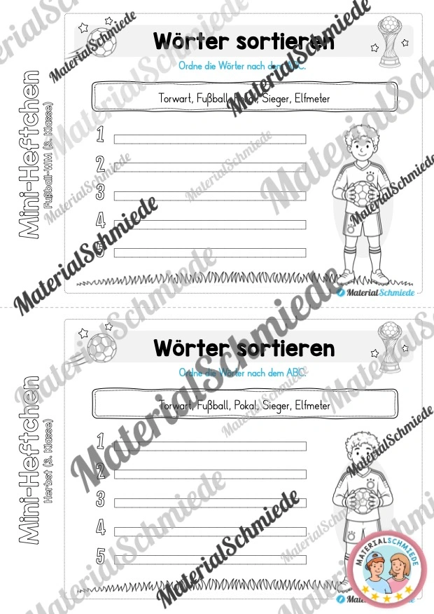 Fußball WM 2026: Mini-Heft 3. Klasse - Arbeitsblatt 05