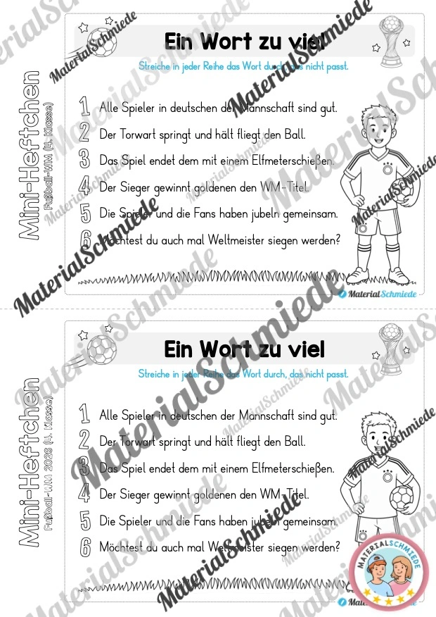 Fußball WM 2026: Mini-Heft 4. Klasse - Arbeitsblatt 04