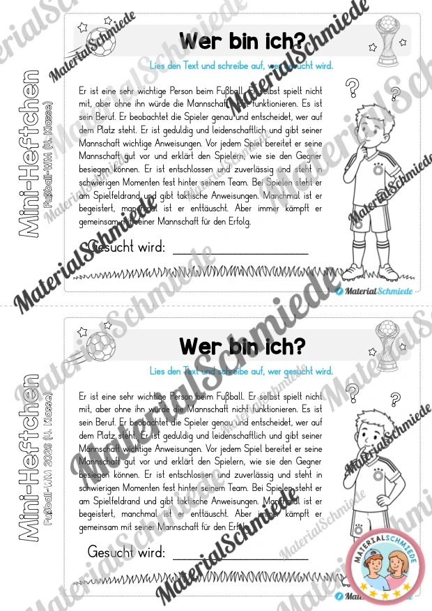 Fußball WM 2026: Mini-Heft 4. Klasse - Arbeitsblatt 07