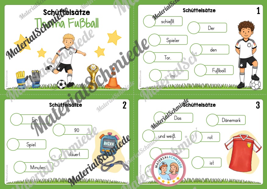 Fußball WM 2026: Schüttelsätze (2. & 3. Klasse) - Arbeitsblatt 01