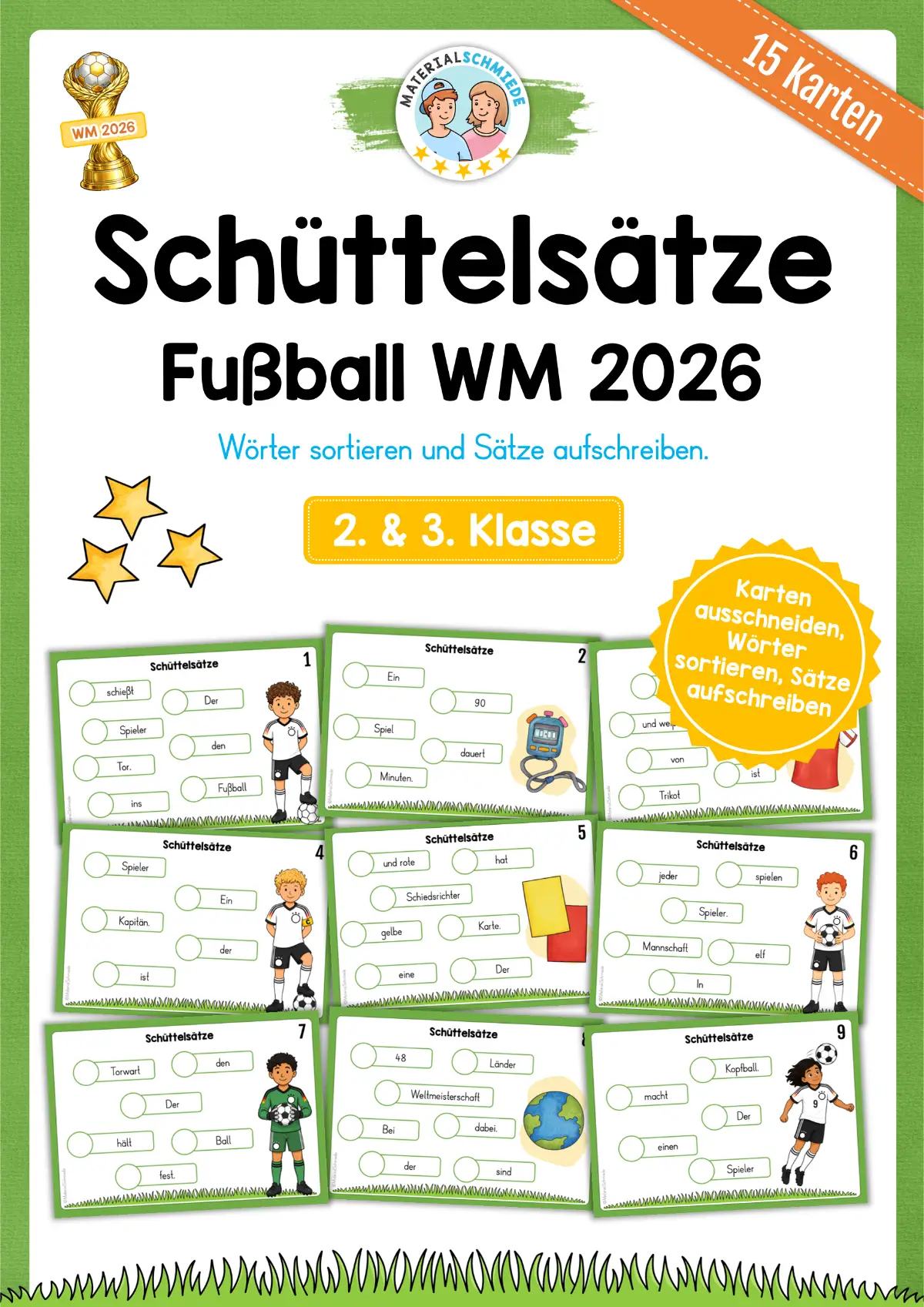 Fußball WM 2026: Schüttelsätze (2. & 3. Klasse)