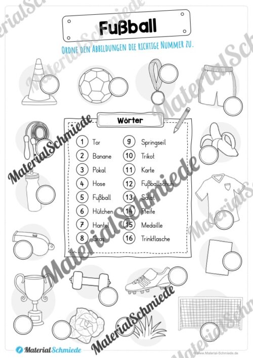 16 Abbildungen zum Thema Fußball zuordnen (Vorschau)