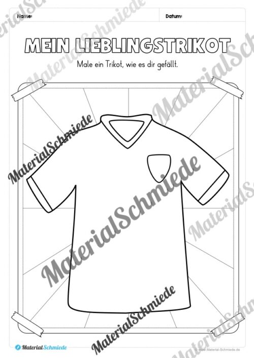 Ausmalbild: Mein Lieblingstrikot (Vorschau)