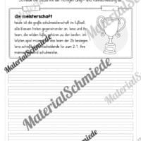 10 Abschreibtexte zum Fußball: Groß- und Kleinschreibung (2. Klasse) - Vorschau 03