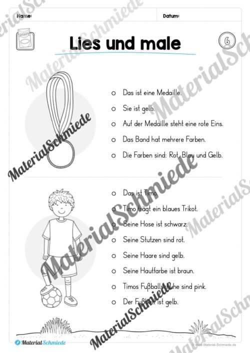 Leseheft: Thema Fußball (1. Klasse) - Vorschau 07