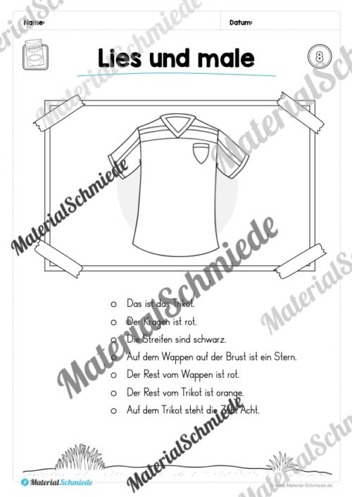 Leseheft: Thema Fußball (1. Klasse) - Vorschau 09