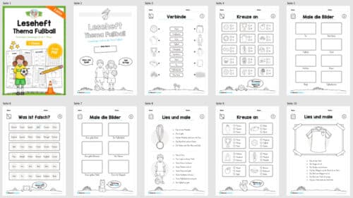 Leseheft: Thema Fußball (1. Klasse) - Überblick
