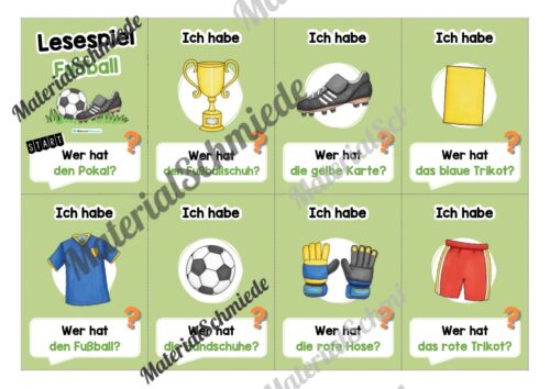 Lesespiel: Thema Fußball (1. & 2. Klasse) - Vorschau 01