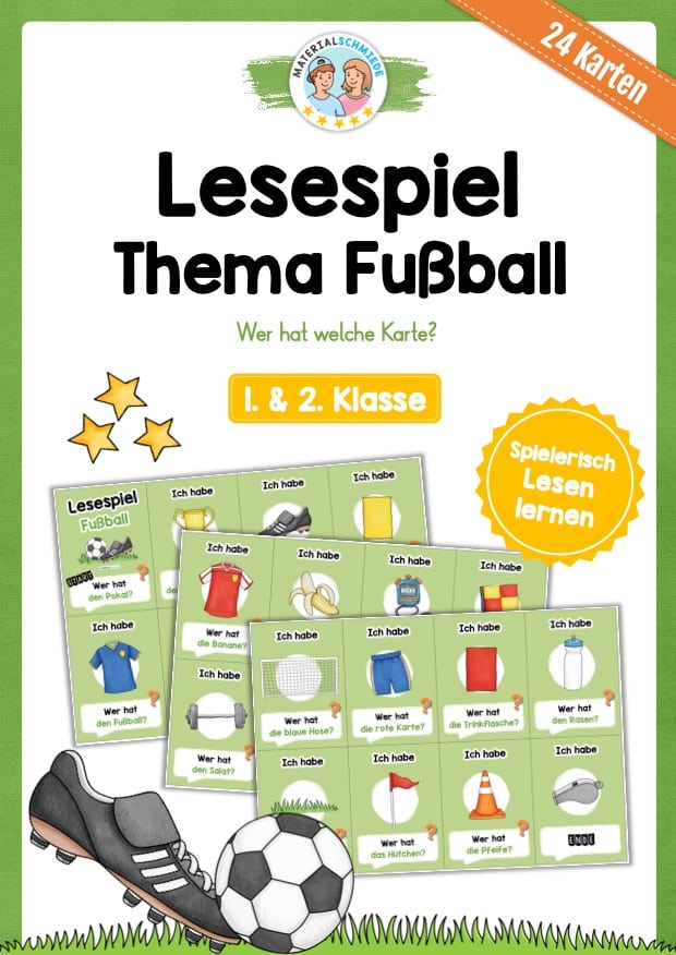 Lesespiel: Thema Fußball (1. & 2. Klasse)