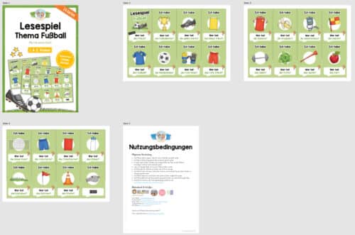 Lesespiel: Thema Fußball (1. & 2. Klasse) - Überblick