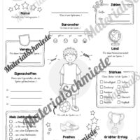 Steckbrief Fußball: Mein Lieblingsspieler (Arbeitsblatt 01)
