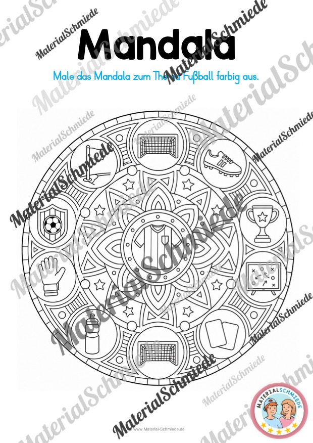 10 Fußball Mandalas (Arbeitsblat 01)