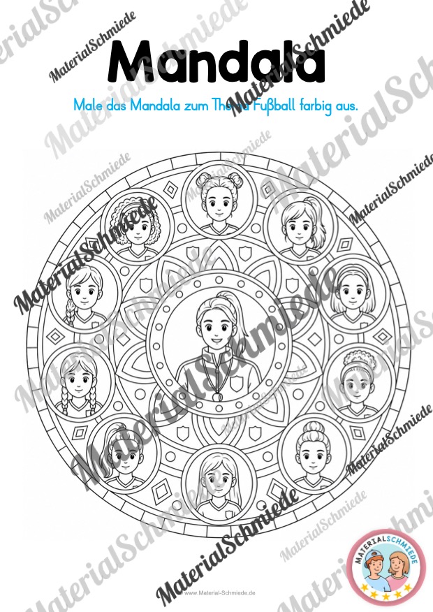 10 Fußball Mandalas (Arbeitsblat 03)