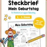 Steckbrief: Mein Geburtstag