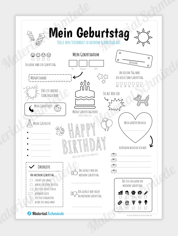 Steckbrief Geburtstag