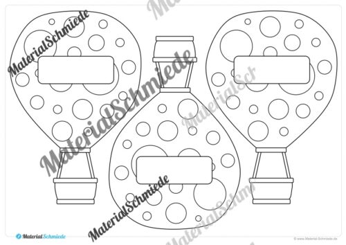 Heißluftballons zum Ausmalen (Vorschau 06)