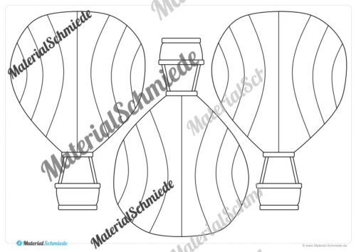 Heißluftballons zum Ausmalen (Vorschau 07)