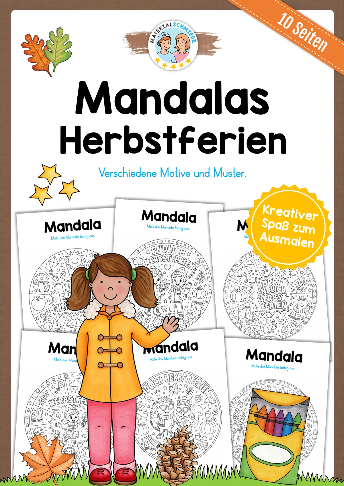 10 Mandalas zu den Herbstferien (zum Ausmalen)