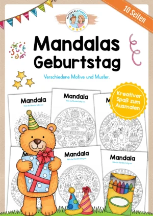 10 Mandalas zum Thema Geburtstag (zum Ausmalen)