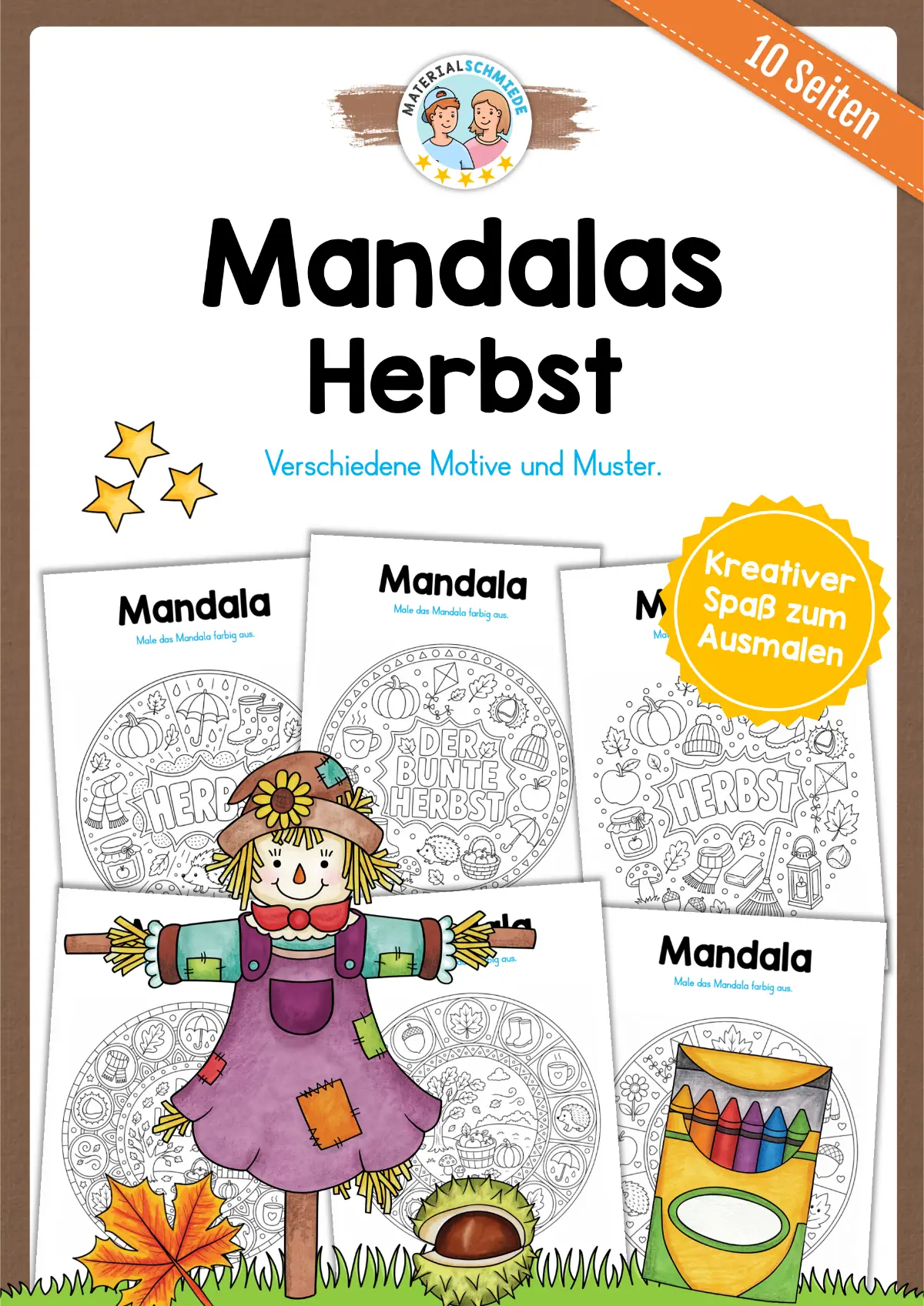 10 Mandalas zum Herbst (zum Ausmalen)