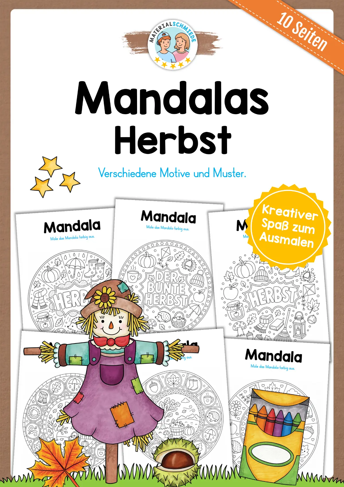 10 Mandalas zum Herbst (zum Ausmalen)