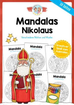 10 Mandalas zu Nikolaus (zum Ausmalen)