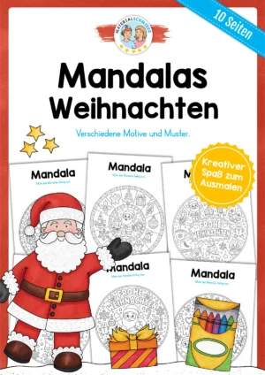 10 Mandalas zu Weihnachten (zum Ausmalen)