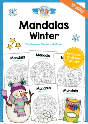 10 Mandalas zum Winter (zum Ausmalen)