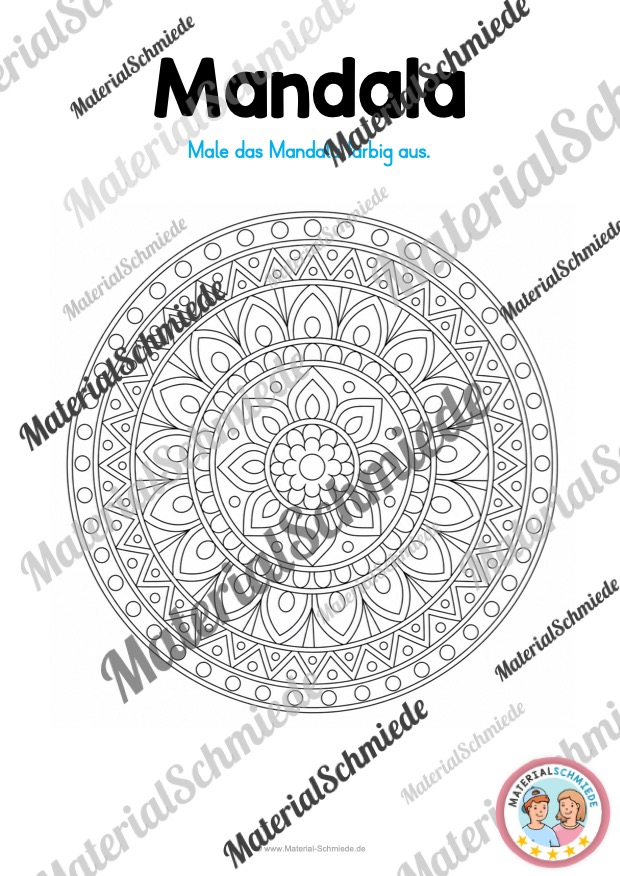 10 klassische Mandalas (zum Ausmalen) - Mandala 02