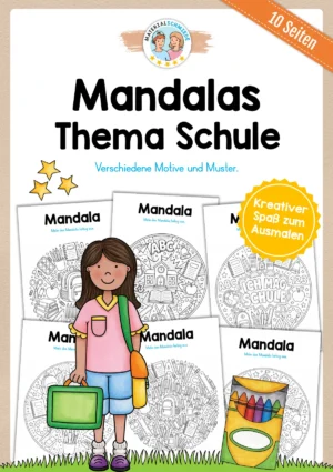 10 Mandalas zum Thema Schule (zum Ausmalen)