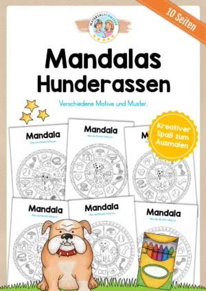 10 Mandalas Hunderassen (zum Ausmalen)