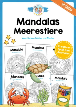 10 Mandalas: Thema Meerestiere