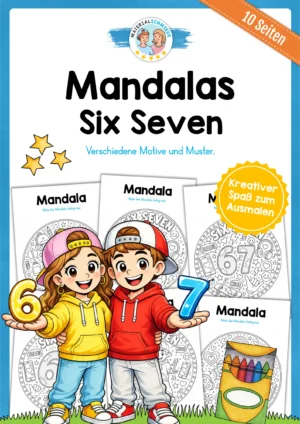 10 Mandalas zum Trend "Six Seven" (zum Ausmalen)