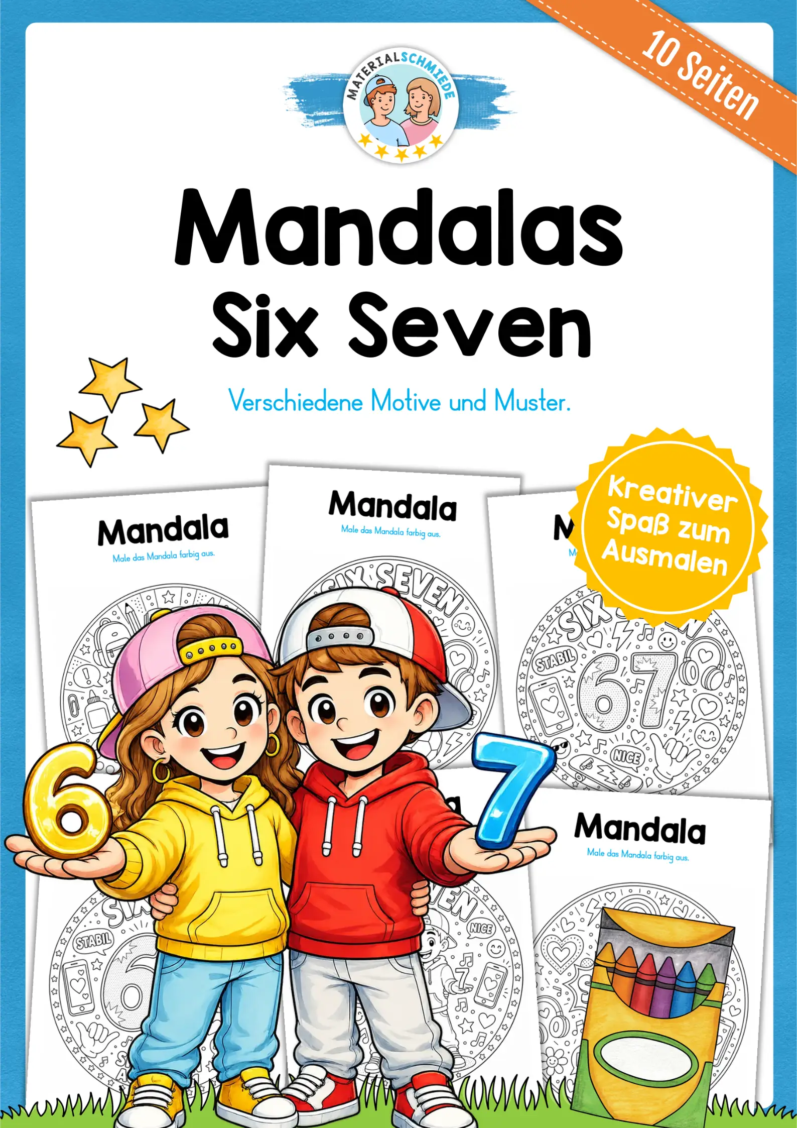 10 Mandalas zum Trend "Six Seven" (zum Ausmalen)