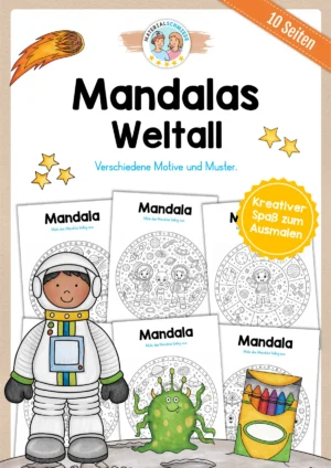 10 Mandalas zum Weltall (zum Ausmalen)