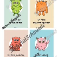 Motivationskarten für Kinder: Monster (24 Stück) - Vorschau 01