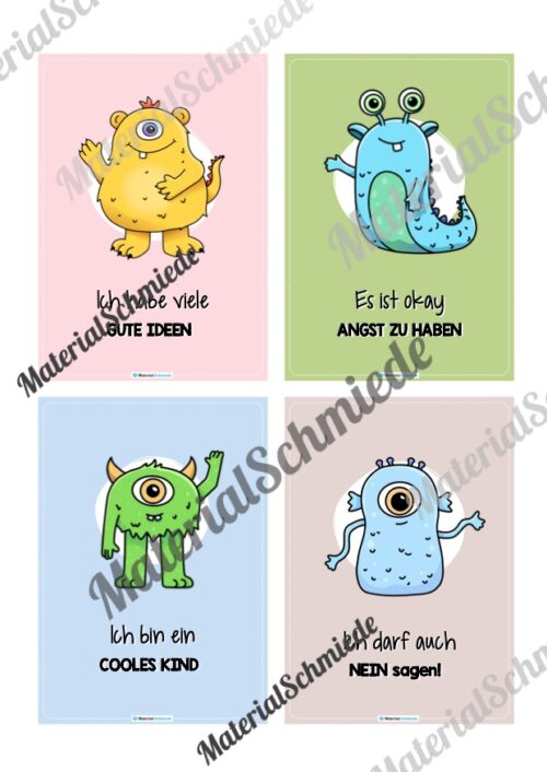 Motivationskarten für Kinder: Monster (24 Stück) - Vorschau 02