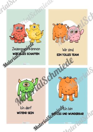 Motivationskarten für Kinder: Monster (24 Stück) – Vorschau 03