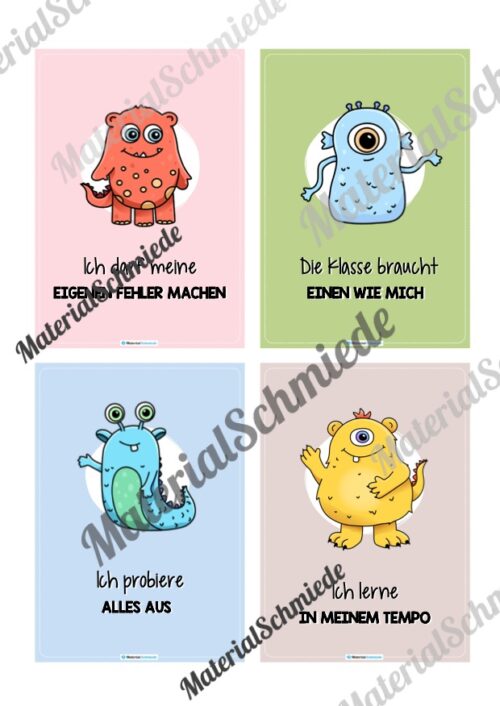 Motivationskarten für Kinder: Monster (24 Stück) - Vorschau 04