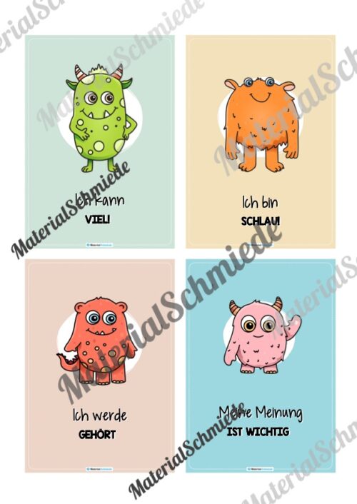 Motivationskarten für Kinder: Monster (24 Stück) - Vorschau 05