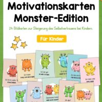 Motivationskarten für Kinder: Monster (24 Stück)
