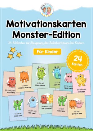 Motivationskarten für Kinder: Monster (24 Stück)
