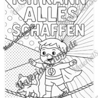 Kostenlose Ausmalbilder zum Thema Mut (Arbeitsblatt 01)