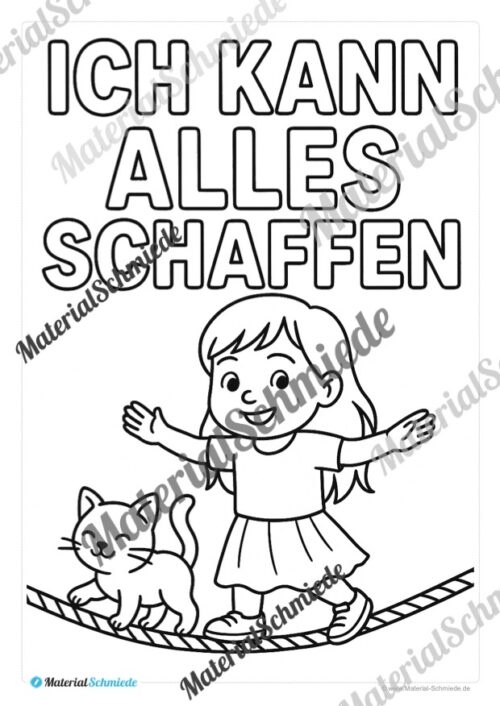 Kostenlose Ausmalbilder zum Thema Mut (Arbeitsblatt 02)