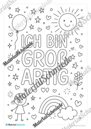 Kostenlose Ausmalbilder zum Thema Mut (Arbeitsblatt 04)