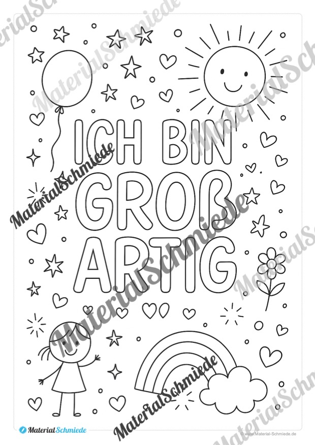 Kostenlose Ausmalbilder zum Thema Mut (Arbeitsblatt 04)