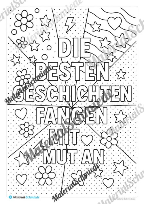 Kostenlose Ausmalbilder zum Thema Mut (Arbeitsblatt 06)