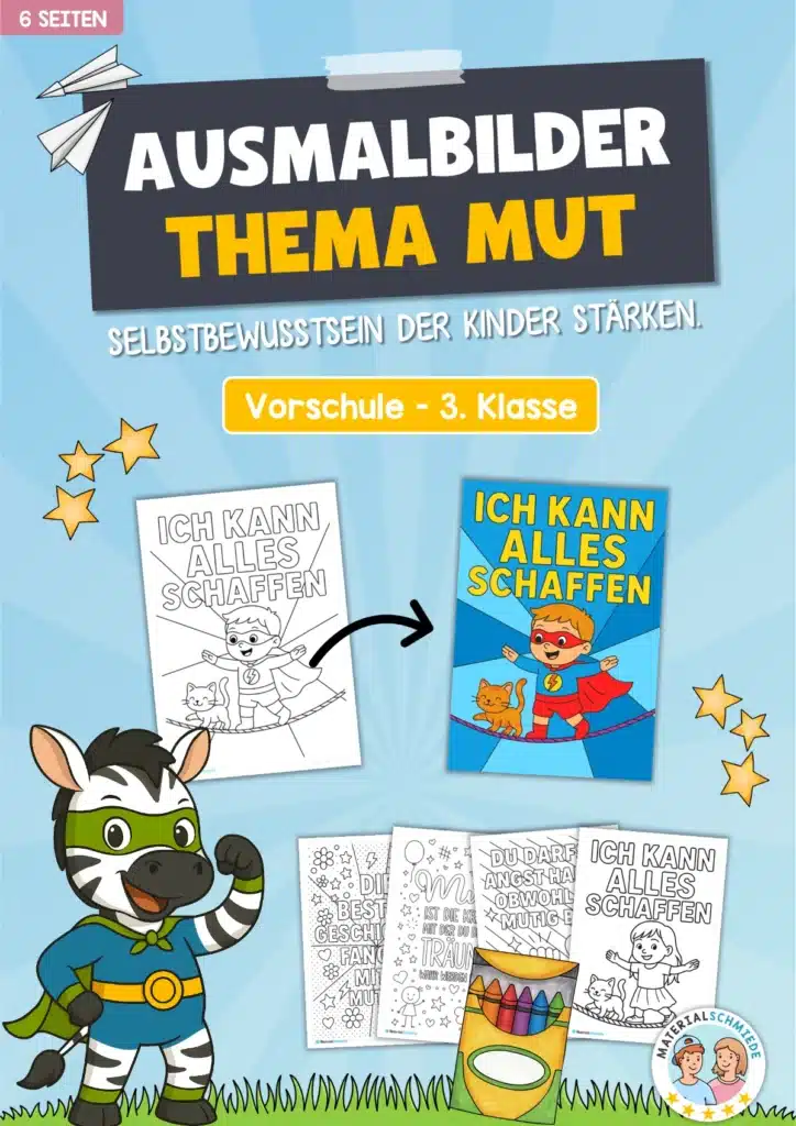 Kostenlose Ausmalbilder zum Thema Mut